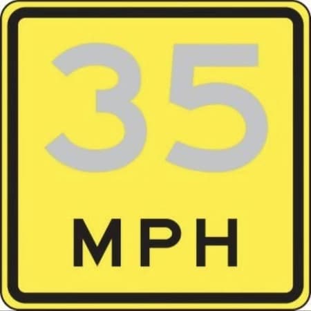 Accuform SPEED LIMIT SIGN ADVISORY SPEED FRR50930DP FRR50930DP